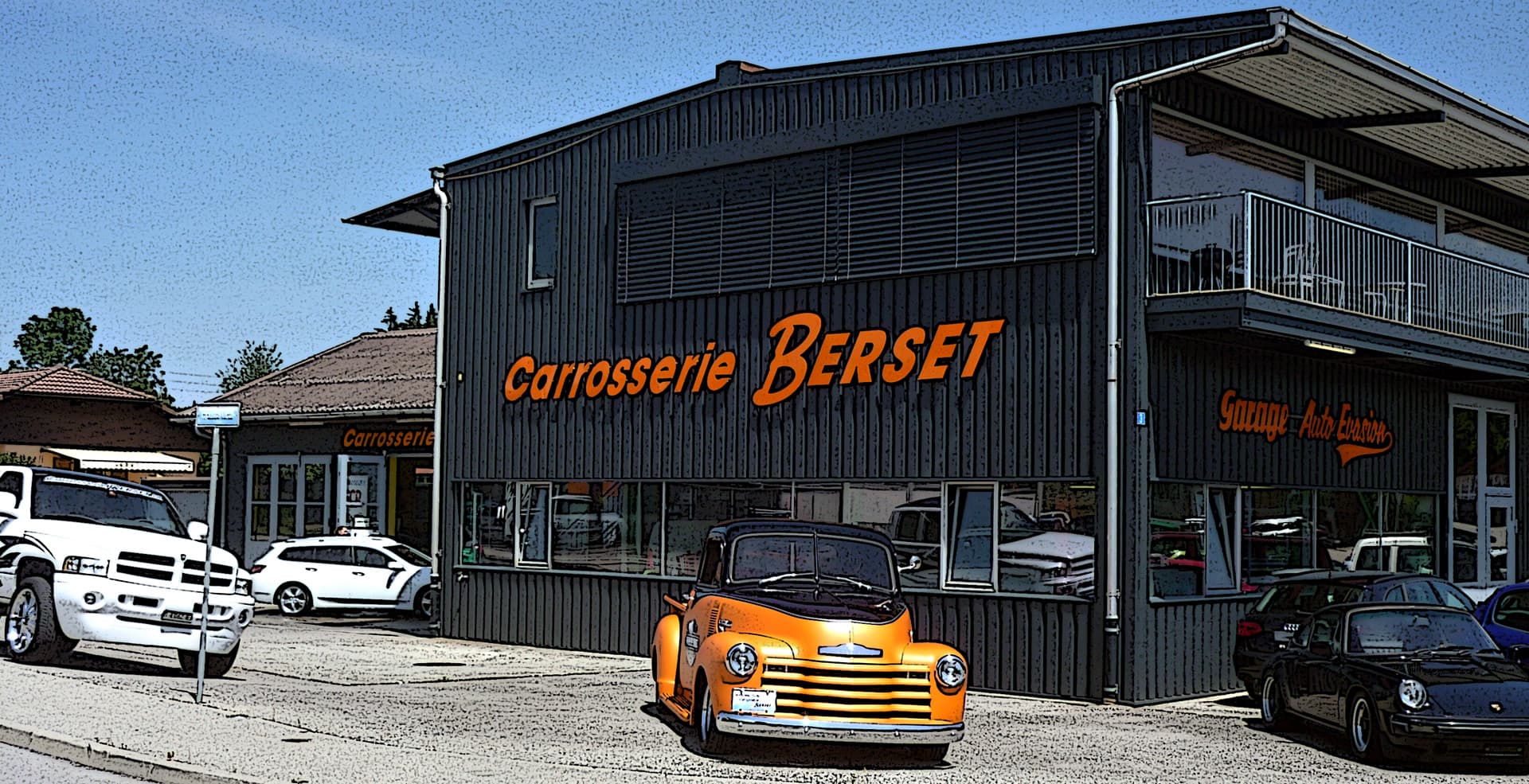 Les locaux de la Carrosserie Berset à La Tour-de-Trême
